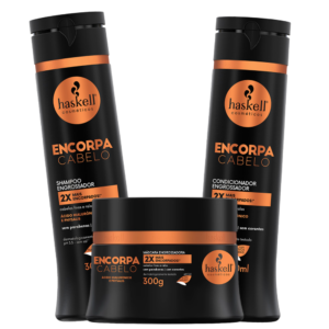 Kit Encorpa Cabelo Engrossador Haskell 300ml (3 Itens)