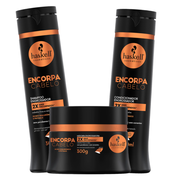 Kit Encorpa Cabelo Engrossador Haskell 300ml (3 Itens)